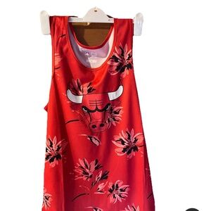 Player For Keeps Tank Red Floral M Ultra Game VXMJ193S New Chicago Bulls #66
